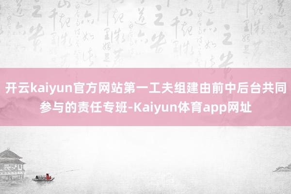 开云kaiyun官方网站第一工夫组建由前中后台共同参与的责任专班-Kaiyun体育app网址