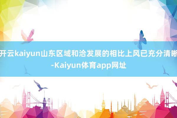 开云kaiyun山东区域和洽发展的相比上风已充分清晰-Kaiyun体育app网址