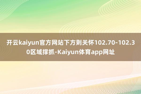 开云kaiyun官方网站下方则关怀102.70-102.30区域撑抓-Kaiyun体育app网址