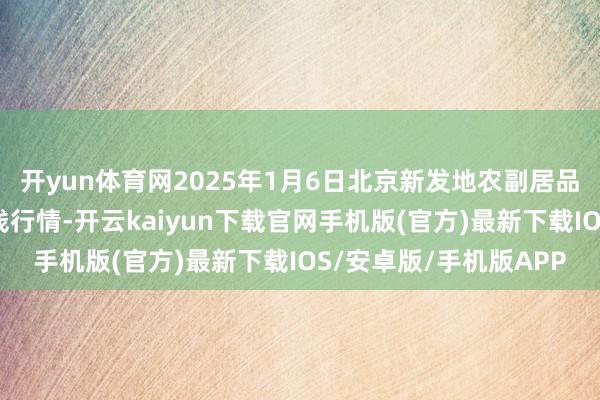 开yun体育网2025年1月6日北京新发地农副居品批发市集信息中心价钱行情-开云kaiyun下载官网手机版(官方)最新下载IOS/安卓版/手机版APP