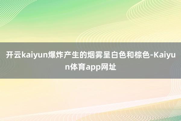 开云kaiyun爆炸产生的烟雾呈白色和棕色-Kaiyun体育app网址